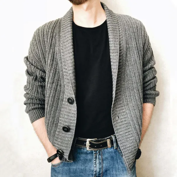 Long Sleeve Fashion V-Neck Sweater Cardigan - Menilyshop.com 