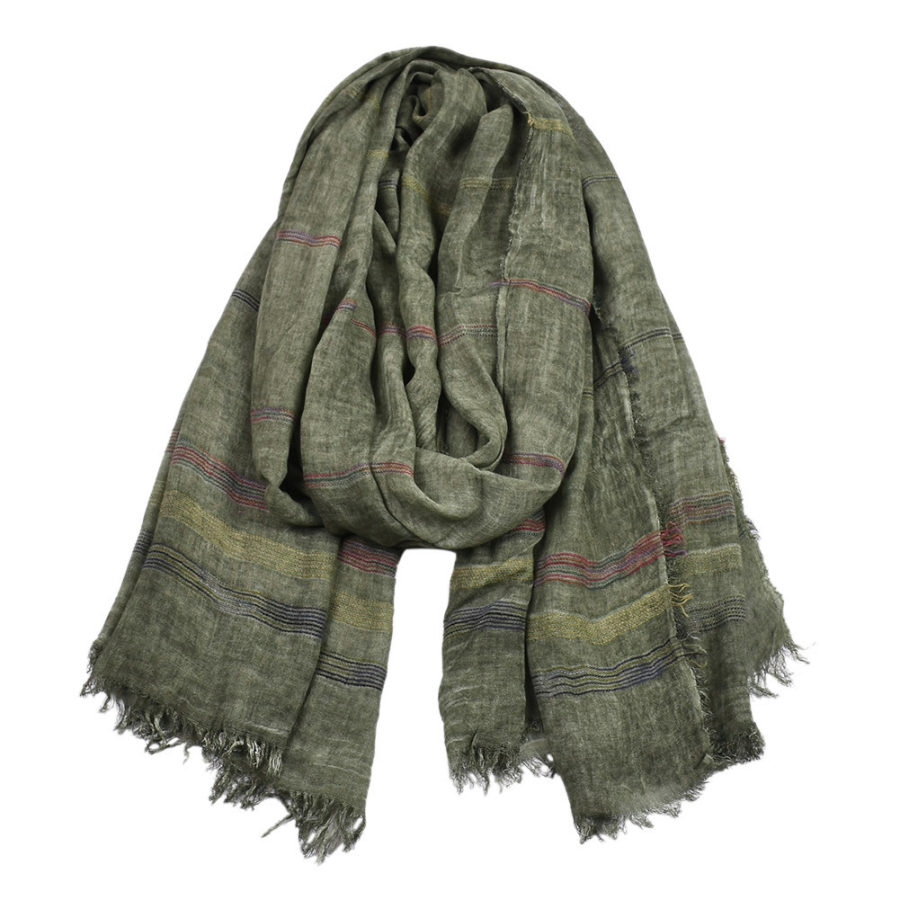 

Men's Outdoor Cold And Warm Cotton And Linen Scarf