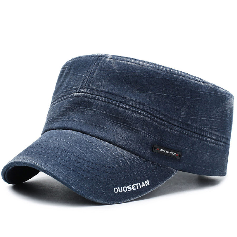 

Men's Outdoor Leisure Shade Fishing Retro Denim Flat Cap