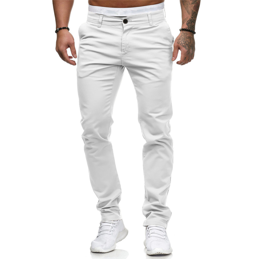 

Men's Fashion Casual Solid Color Trousers