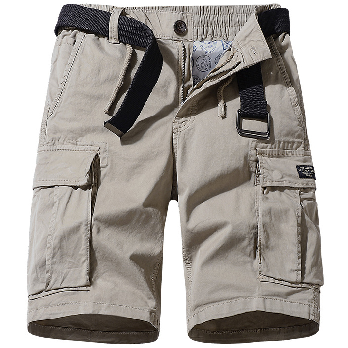 Men's Outdoor Solid Color Chic Loose Multi-pocket Cargo Shorts
