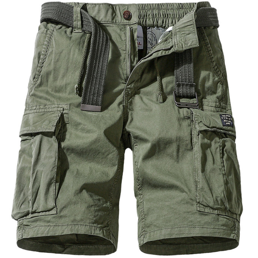 

Men's Outdoor Solid Color Loose Multi-pocket Cargo Shorts