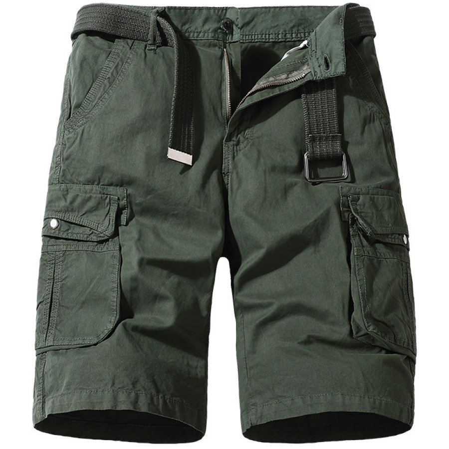 

Men's Outdoor Solid Color Multi-pocket Cargo Shorts