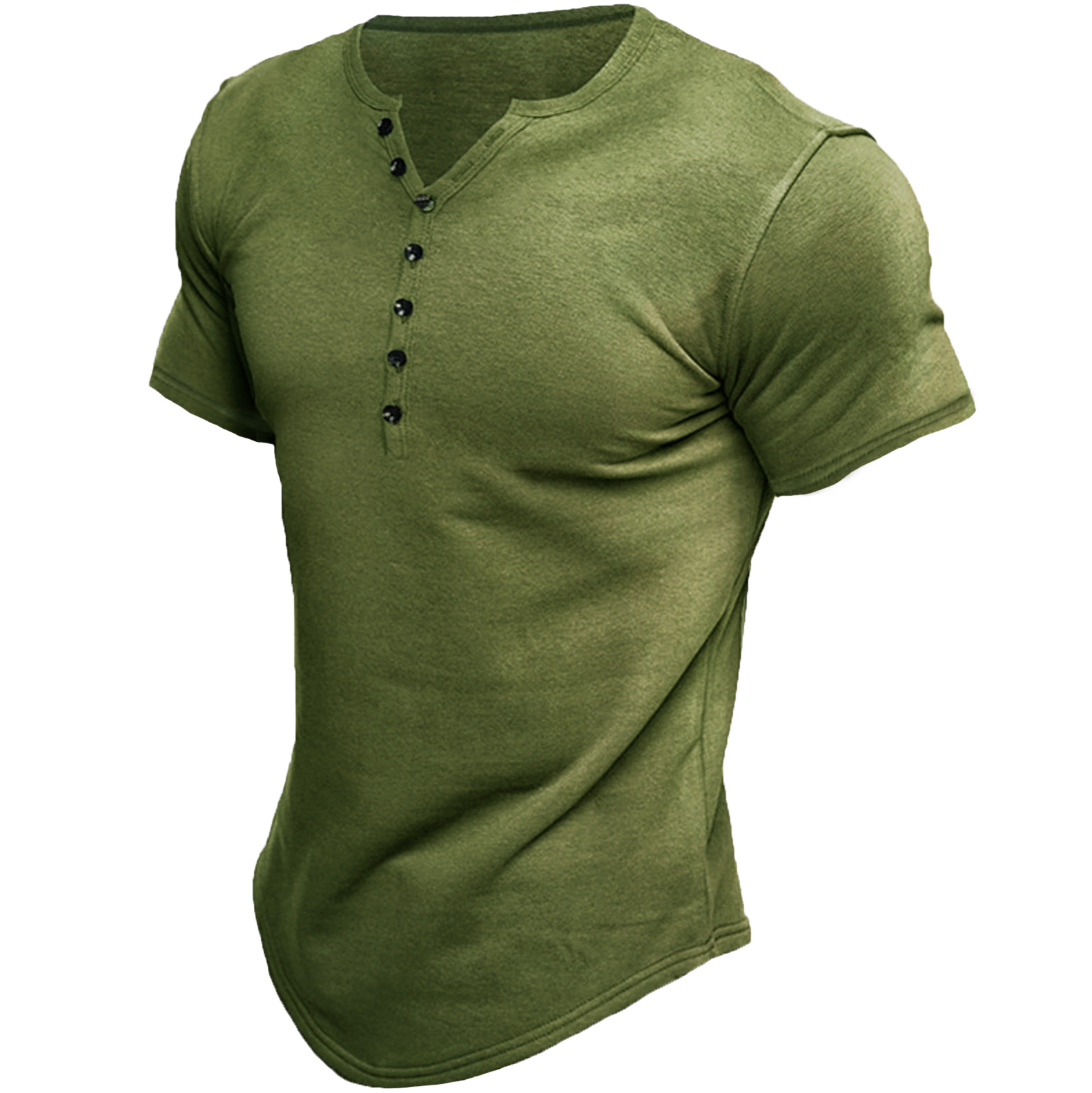 Men's Retro Casual Henley Collar Chic Short Sleeve T-shirt