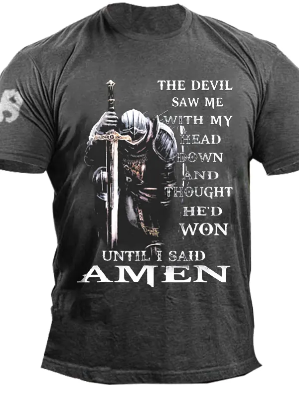 The Devil Saw Me With My Head Down And Thought He'd Won Men's T-shirt - Oasisjoy.com 