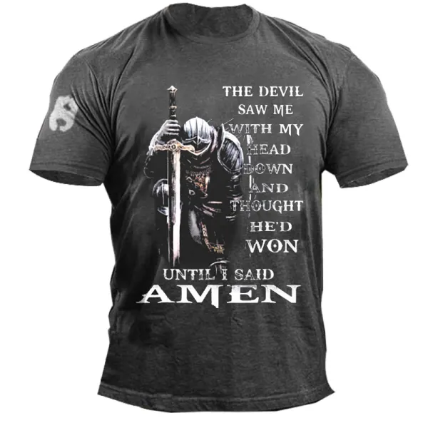 The Devil Saw Me With My Head Down And Thought He'd Won Men's T-shirt - Blaroken.com 