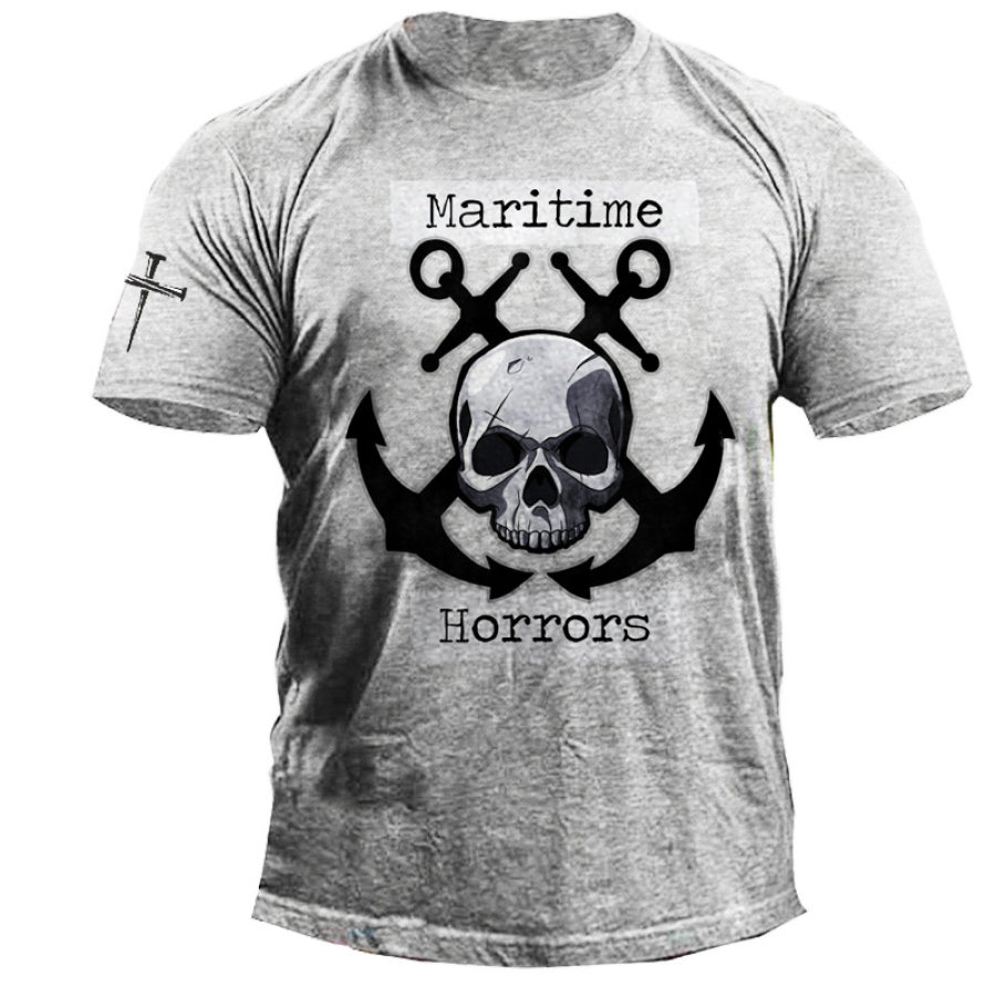 

Maritime Horrors Logo Men's Outdoor Tactical Cotton T-Shirt