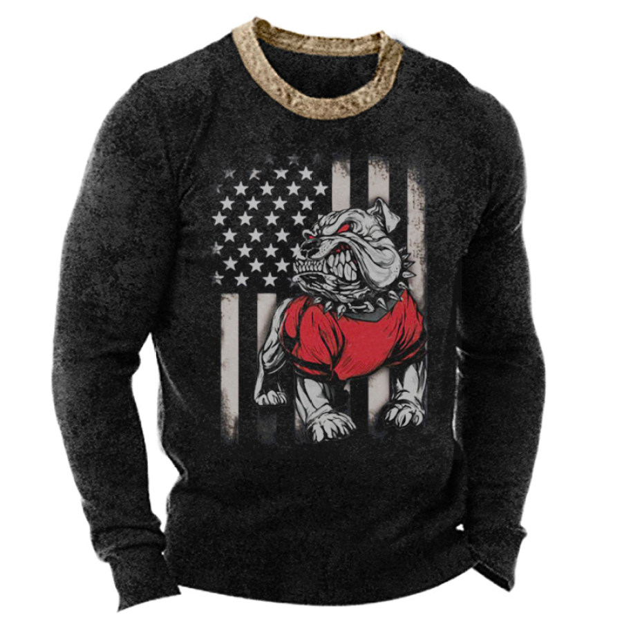 

Men's Outdoor Bulldogs American Flag Long Sleeve T-Shirt