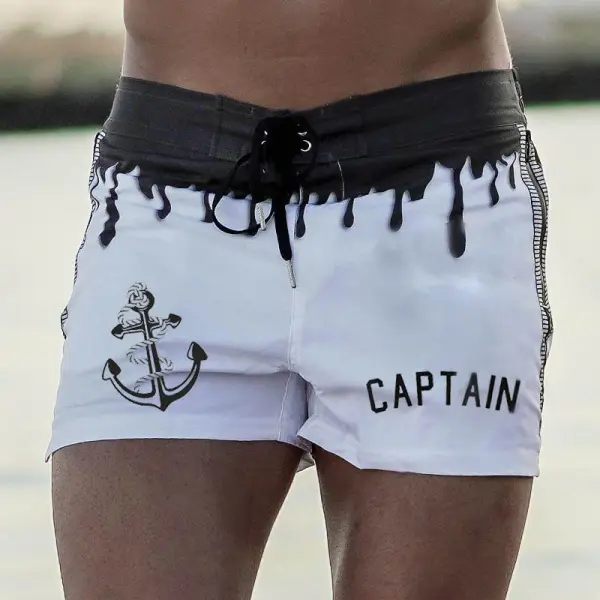 Captain Beach Casual Anchor Shorts - Sanhive.com 
