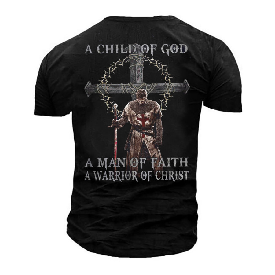 

Men's Outdoor A Child Of God A Man Of Faith Cotton T-Shirt