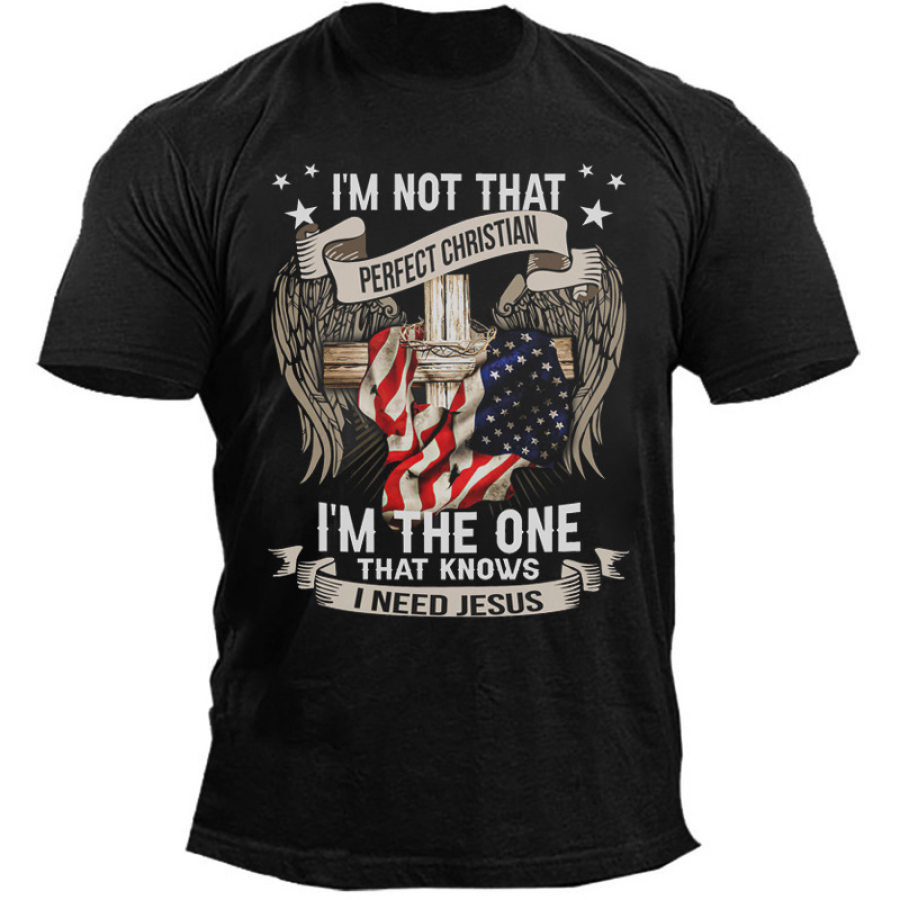 

Men's Outdoor I'm Not That Perfect Christian Cotton T-Shirt