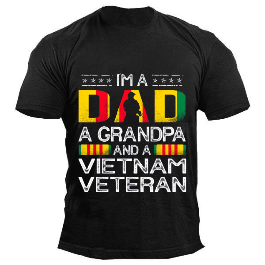 

I Am A Grandpa And A Veteran Men's Tactical Cotton T-Shirt