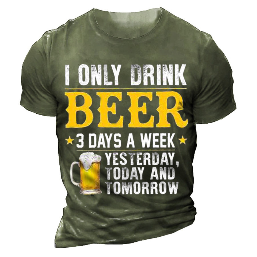 

I Like To Have At Least 5 Practice Beers Men's Vintage Cotton T-Shirt