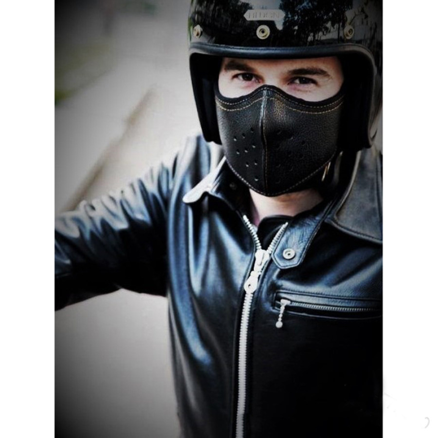 

PU Leather Outdoor Riding Windproof Dust Mask