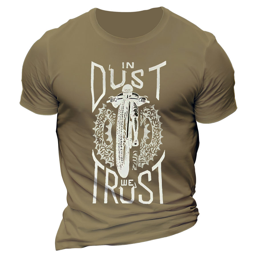 

In Dust We Trust Men's Cotton Print T-Shirt