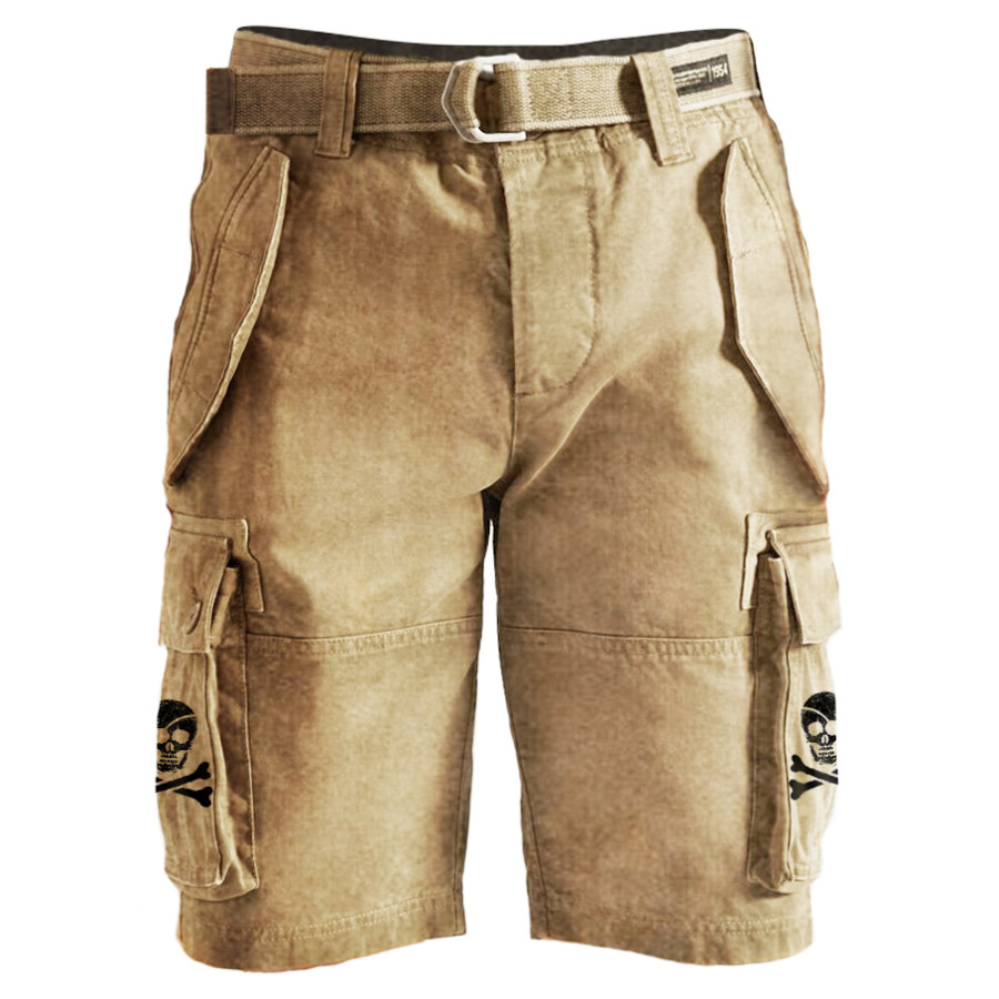 

Men's Outdoor Skull Print Tactical Shorts