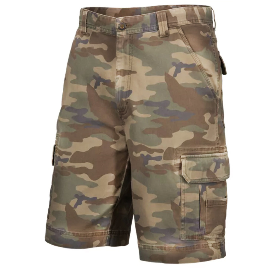 

Men's Cotton Casual Military Stretch Camo Cargo Shorts