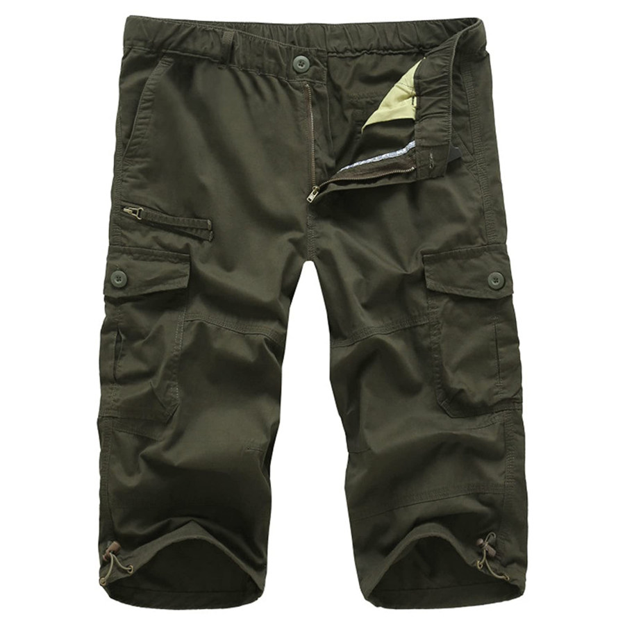 

Men's Cotton Casual Military Stretch Multi-pocket Cargo Shorts
