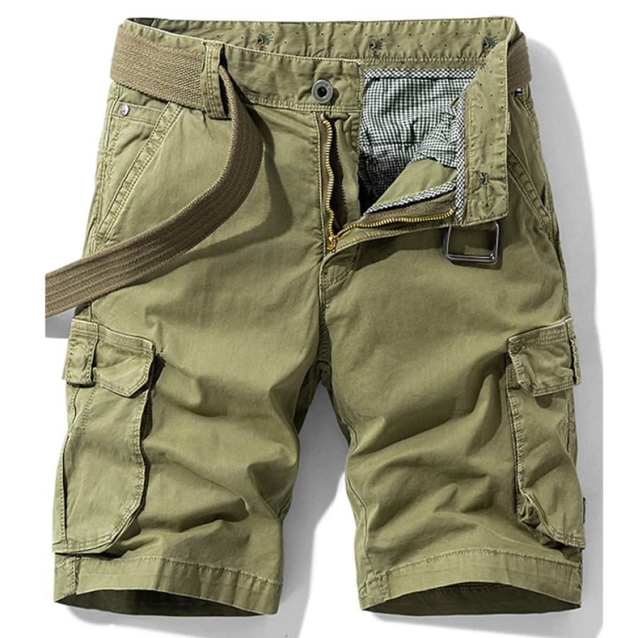 

Men's Daily Micro-Stretch Solid Color Breathable Outdoor Shorts