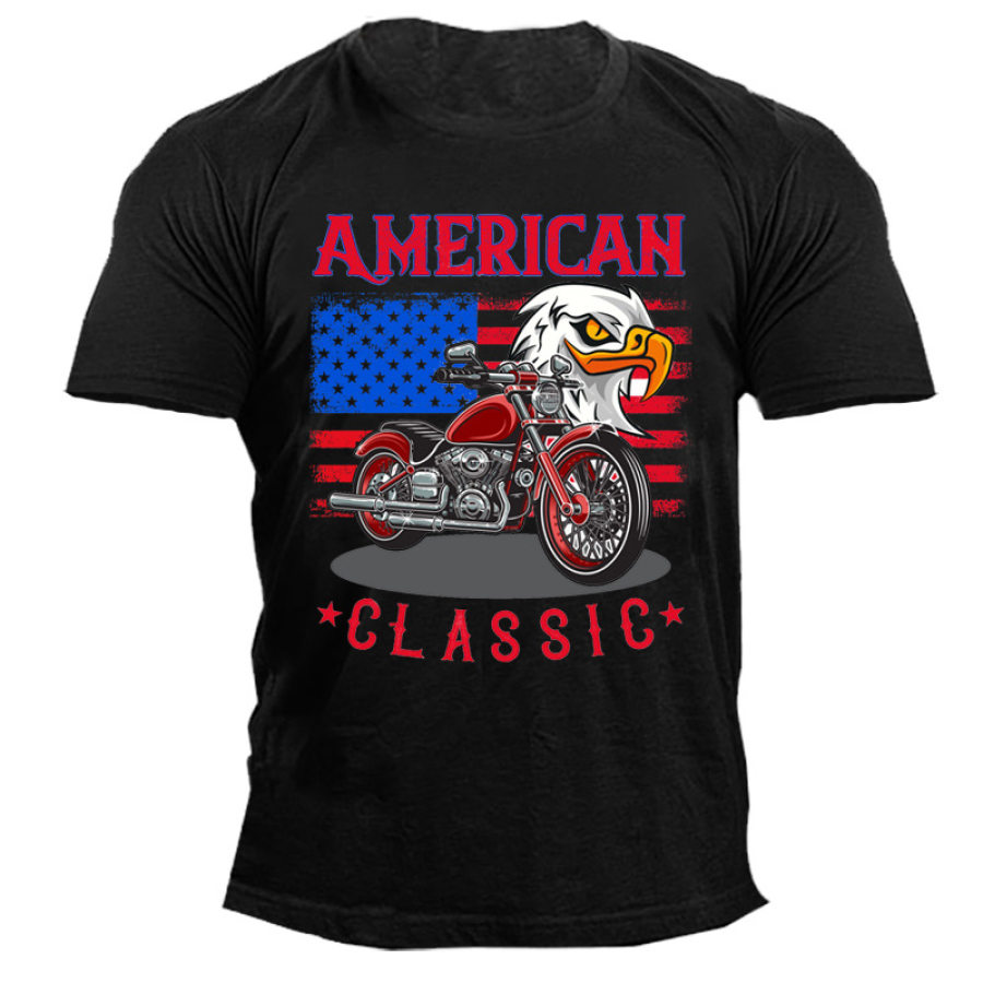 

Men's Outdoor American Classic Motorcycle Cotton T-Shirt