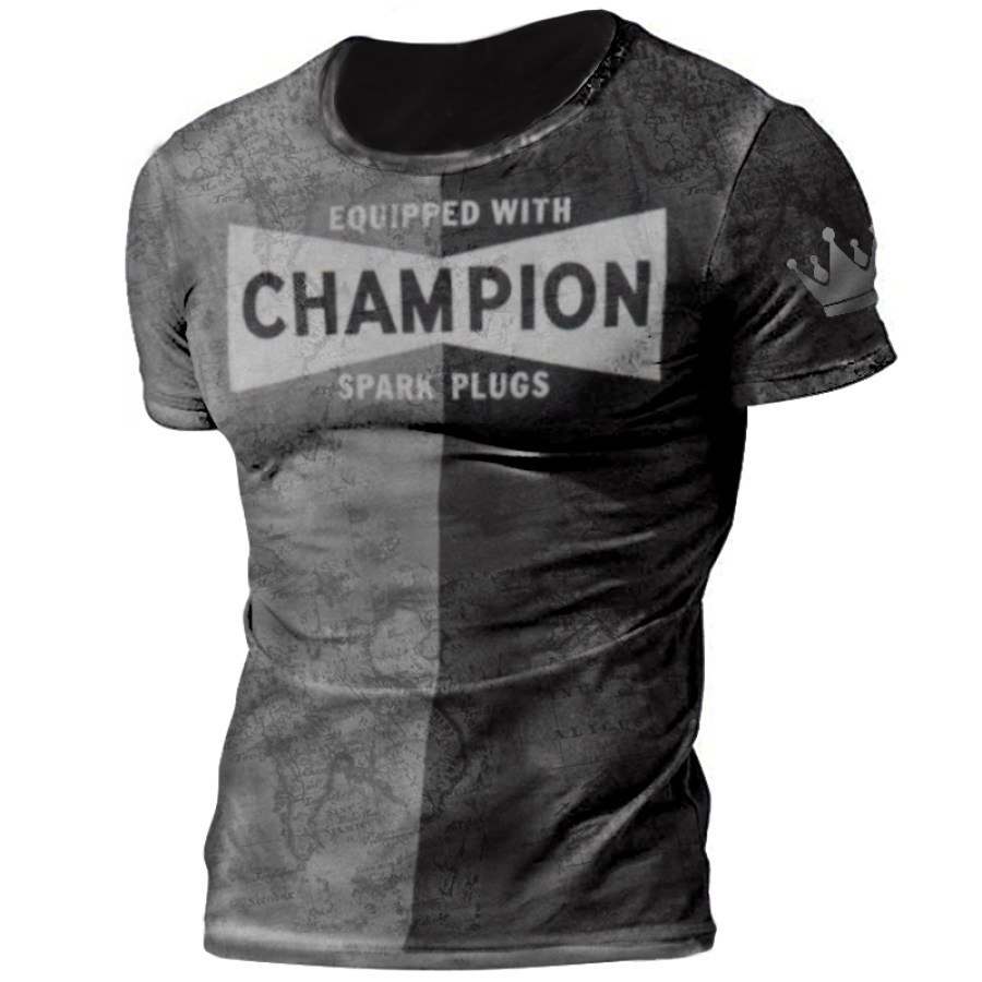 

Mens Outdoor Fashion Retro Printed T-shirt