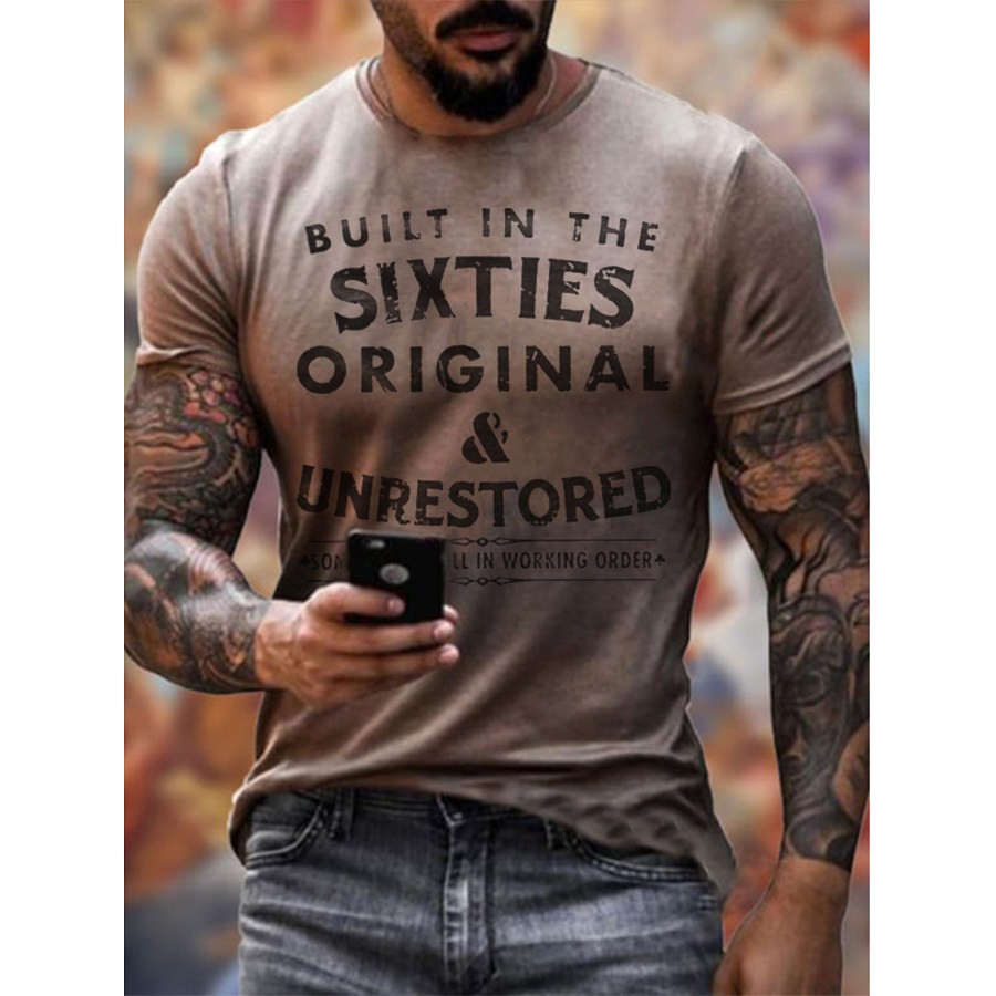 

Mens Built In The Sixties Unrestored Motorcy Printed T-shirt