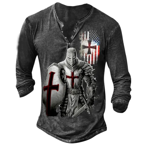 American Crusade Flag Sparta Men's Print T-Shirt - Fineesa.chimpone.com 