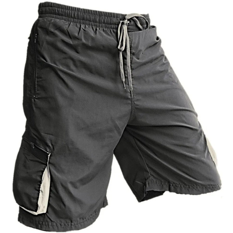 

Men's Outdoor Elastic Waist Loose Cargo Shorts