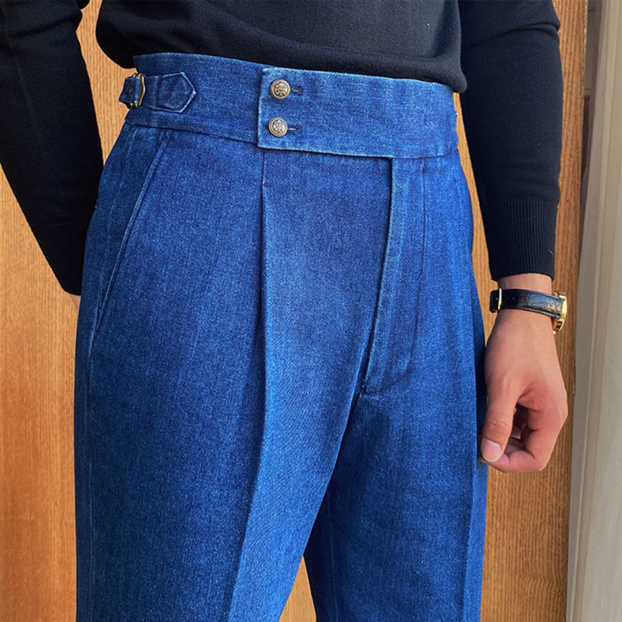 

Gentleman Casual Business Denim Trousers