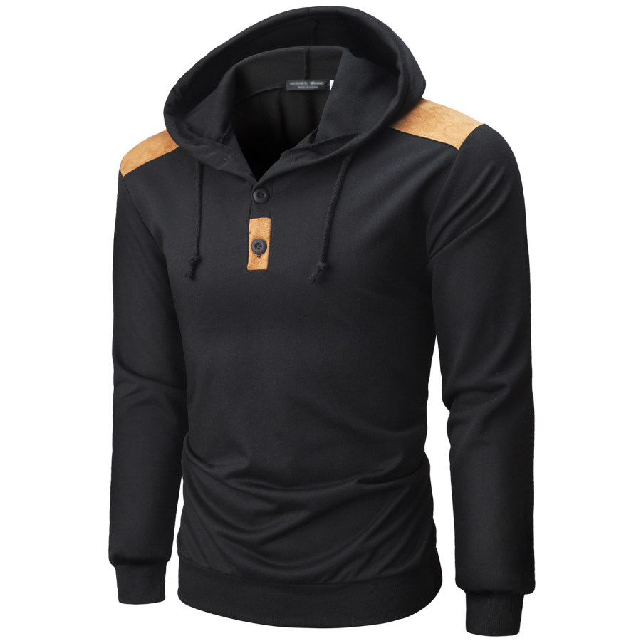 

Men's Sports Casual Patchwork Hoodie