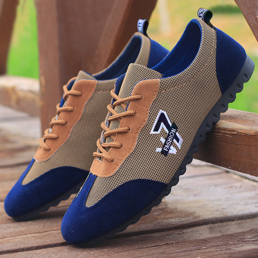 

Men's Sports Round Toe Flat Canvas Low Top Casual Shoes