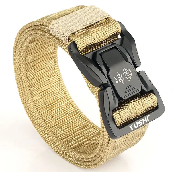 Men's Outdoor Commuter Buckle Fast Dry Nylon Tactical Belt - Dozenlive.com 