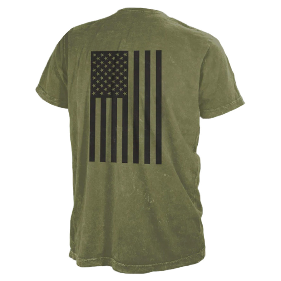 

Men's Casual American Flag Print Short Sleeve T-Shirt