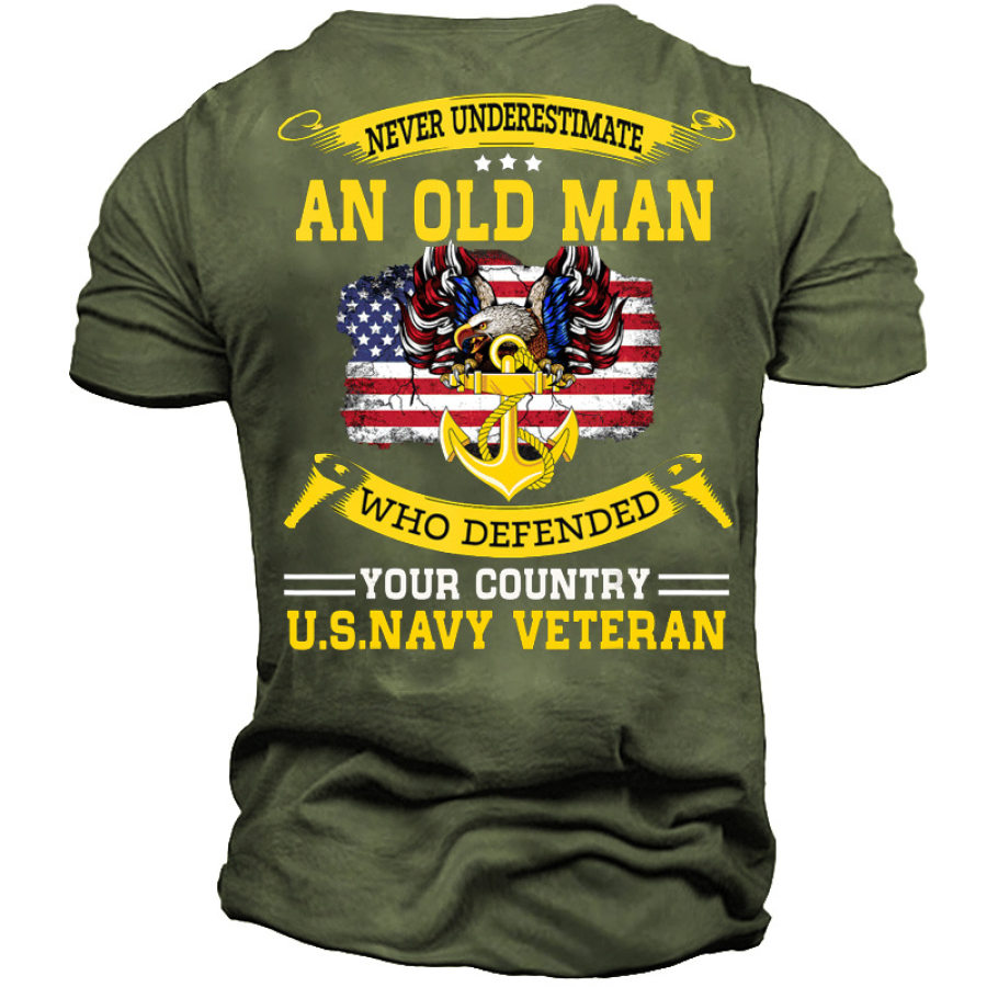 

Don't Underestimate An Old Man Men Cotton Tee