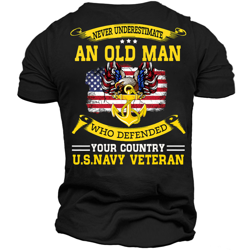 Don't Underestimate An Old Chic Man Men Cotton Tee