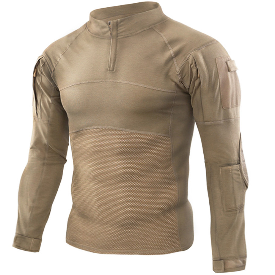 

Men's Outdoor Cycling Tactical Solid Color Long Sleeve Top