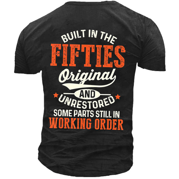 Men's Fifties Built-in Original And Chic Unrestored Print T-shirt