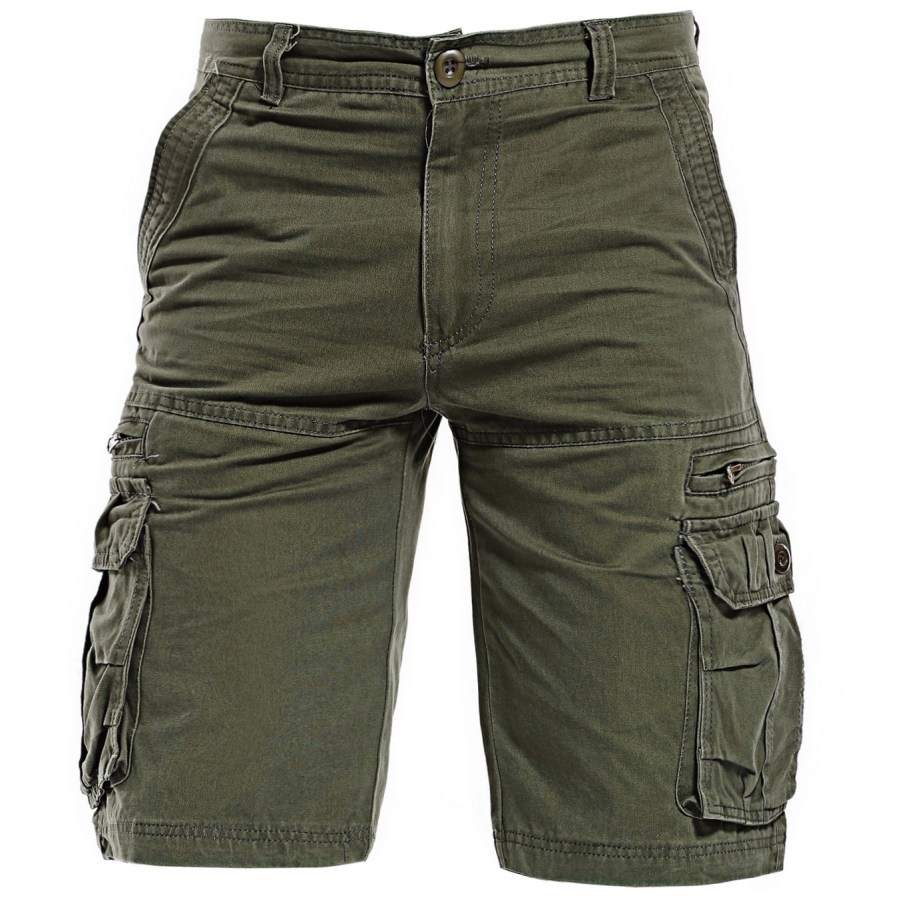

Men's Casual Loose Zip Multi Pocket Cargo Shorts
