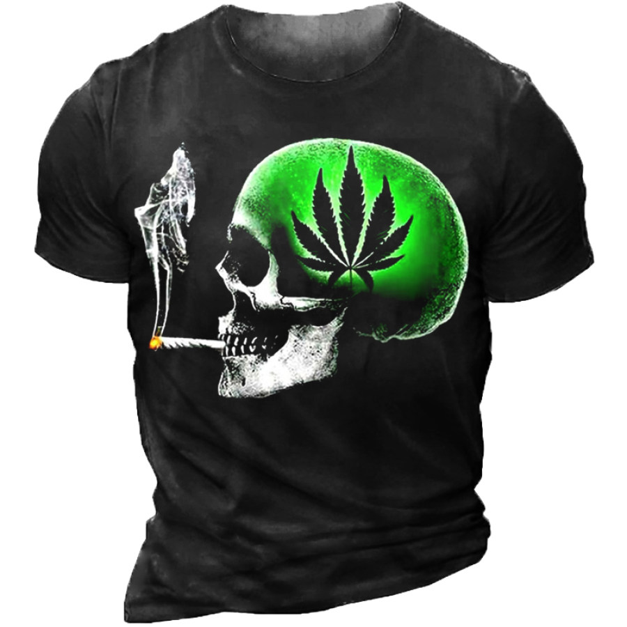 

Men's Casual Vintage Skull Print T-Shirt