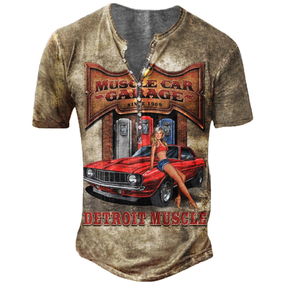 

Men's Vintage Beauty Racing Print T-Shirt