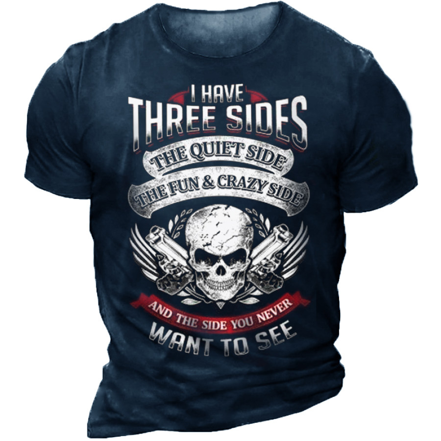 

Men's I Have Three Sides Printed Outdoor Casual T-Shirt