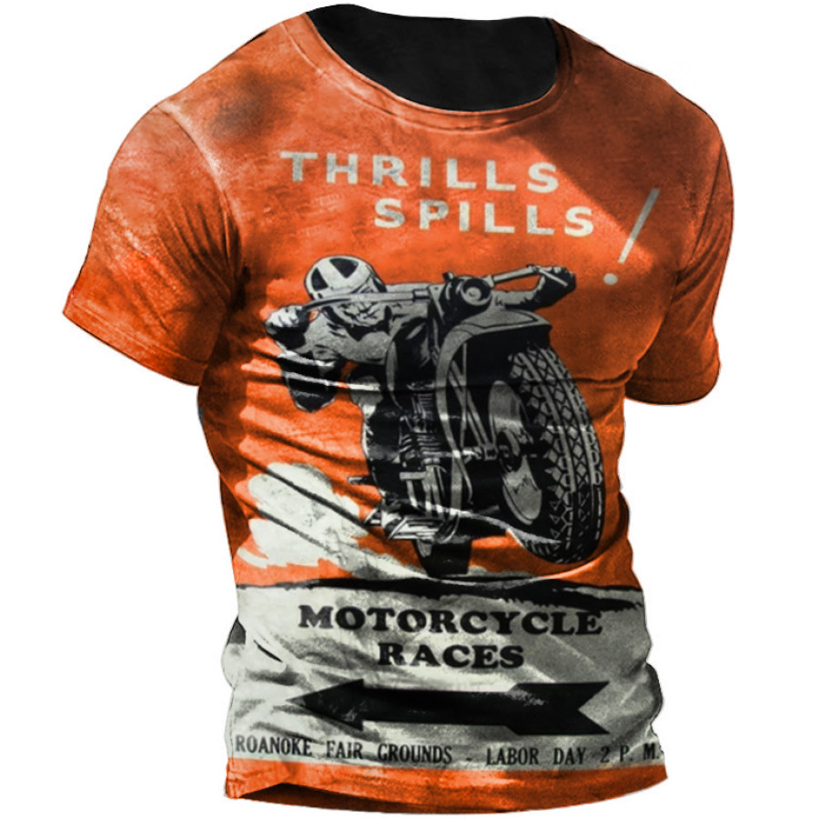 

Vintage Motorcycle Race Poster Print T-shirt