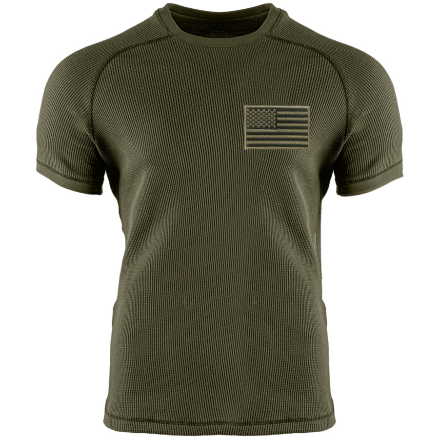 

Men's Outdoor Comfort Waffle Tactical T-Shirt Top