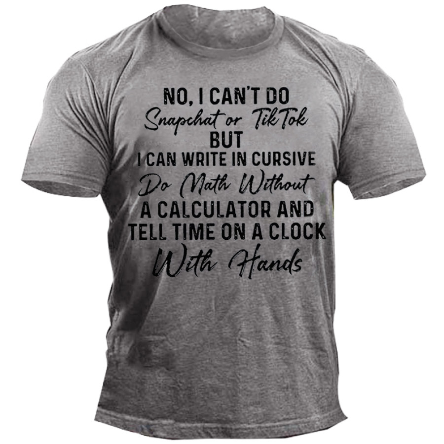 

Men's Casual Letter Print T-Shirt