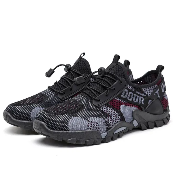 Men's Outdoor Casual Soft Sole Mesh Camouflage Hiking Sneakers - Sanhive.com 
