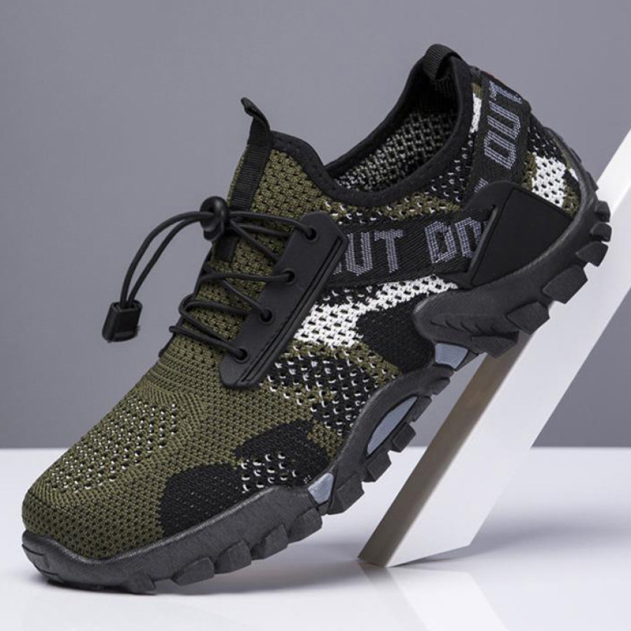 Men's Outdoor Casual Soft Sole Mesh Camouflage Hiking Sneakers