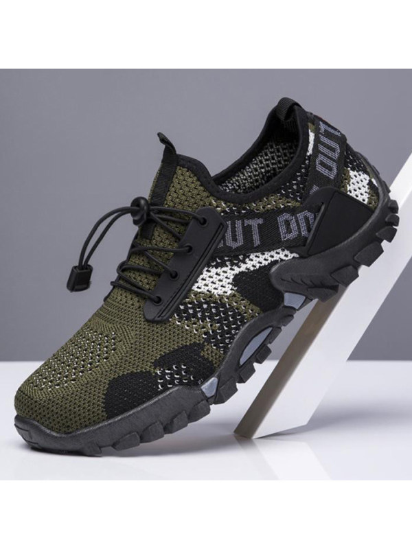Men's Outdoor Casual Soft Sole Mesh Camouflage Hiking Sneakers