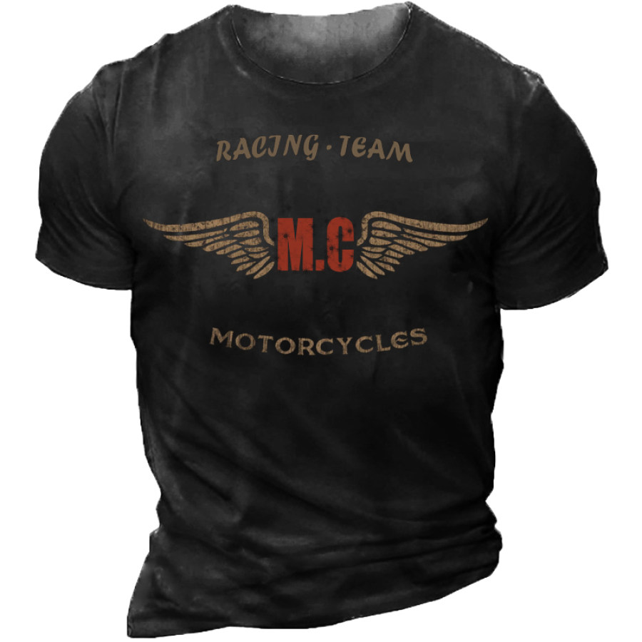 

Men's Fashion Casual Motorcycle Print T-Shirt