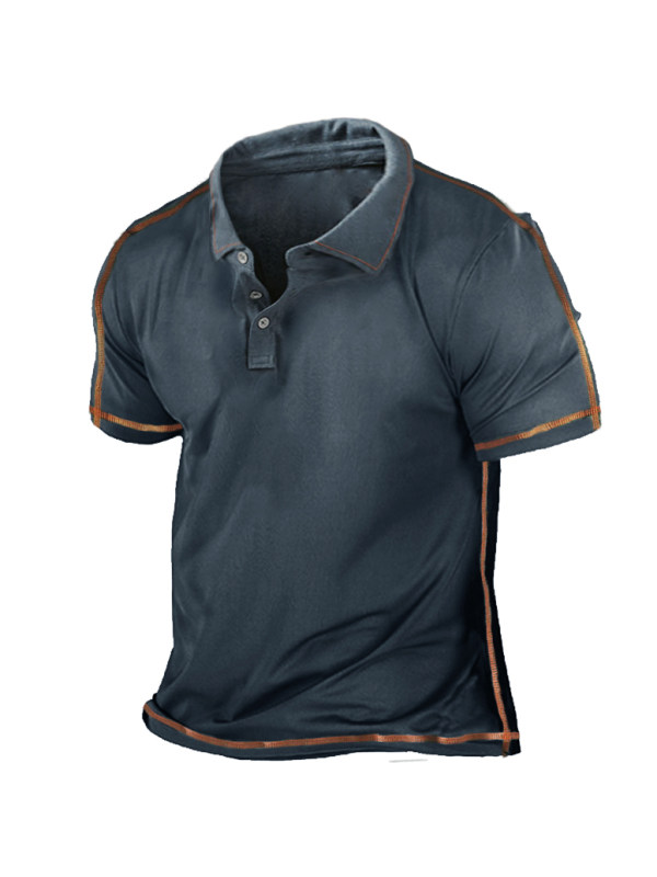 Men's Outdoor Retro Tactical Short Sleeve Polo