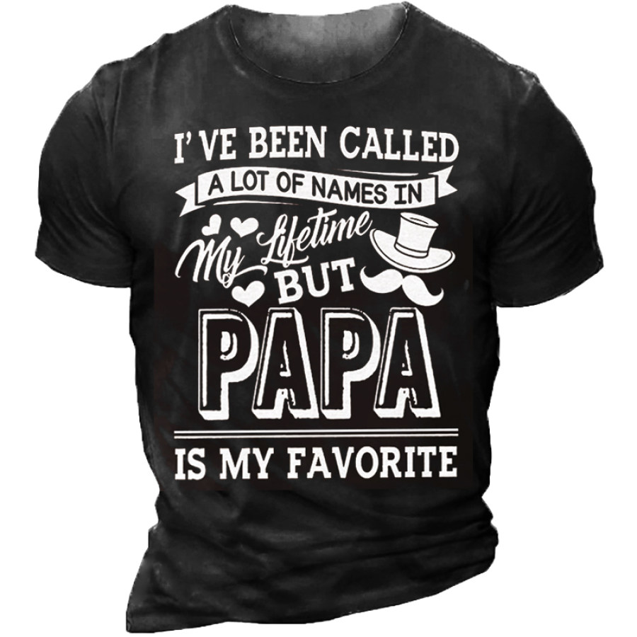 

Men's Papa Is My Favorite Name Casual Short Sleeve T-Shirt